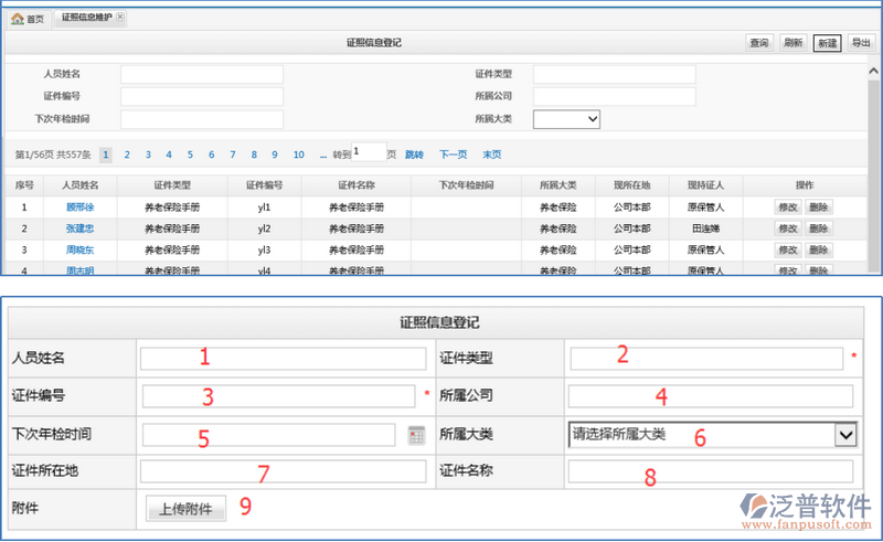 證照信息維護