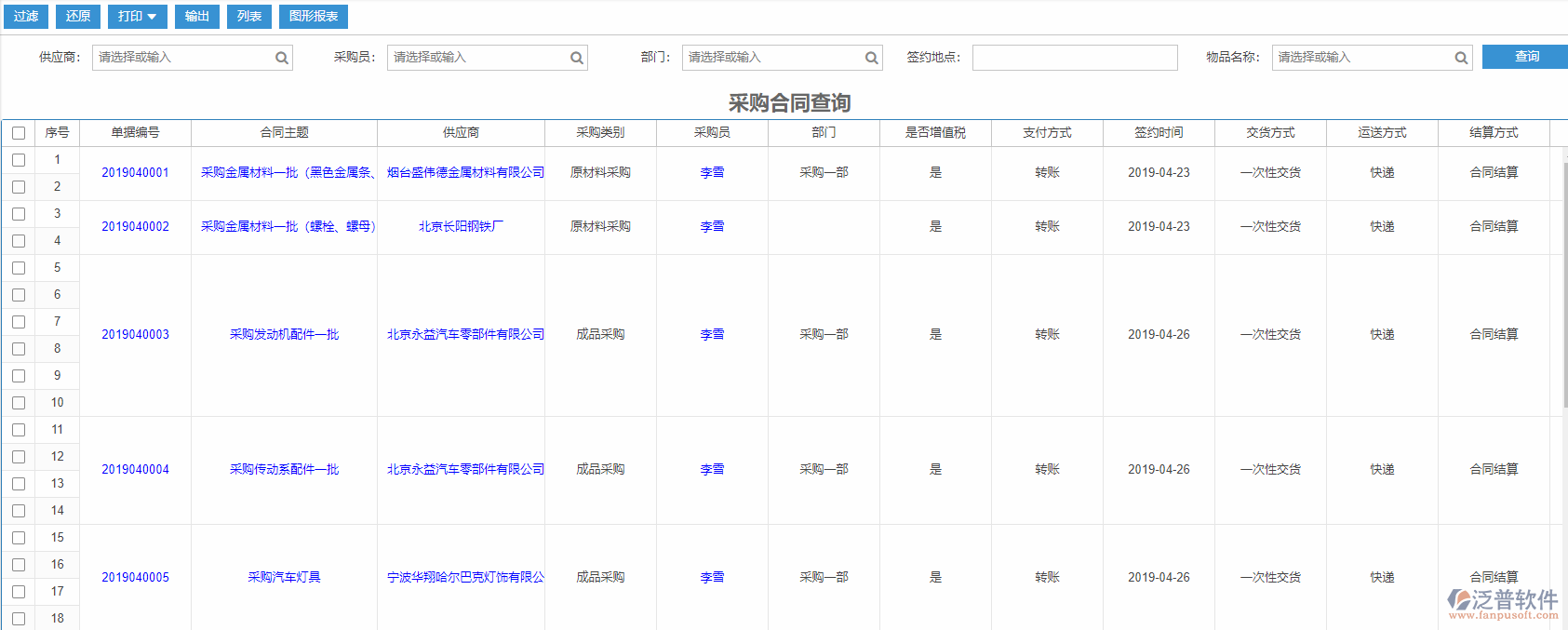 采購(gòu)訂單查詢(xún)