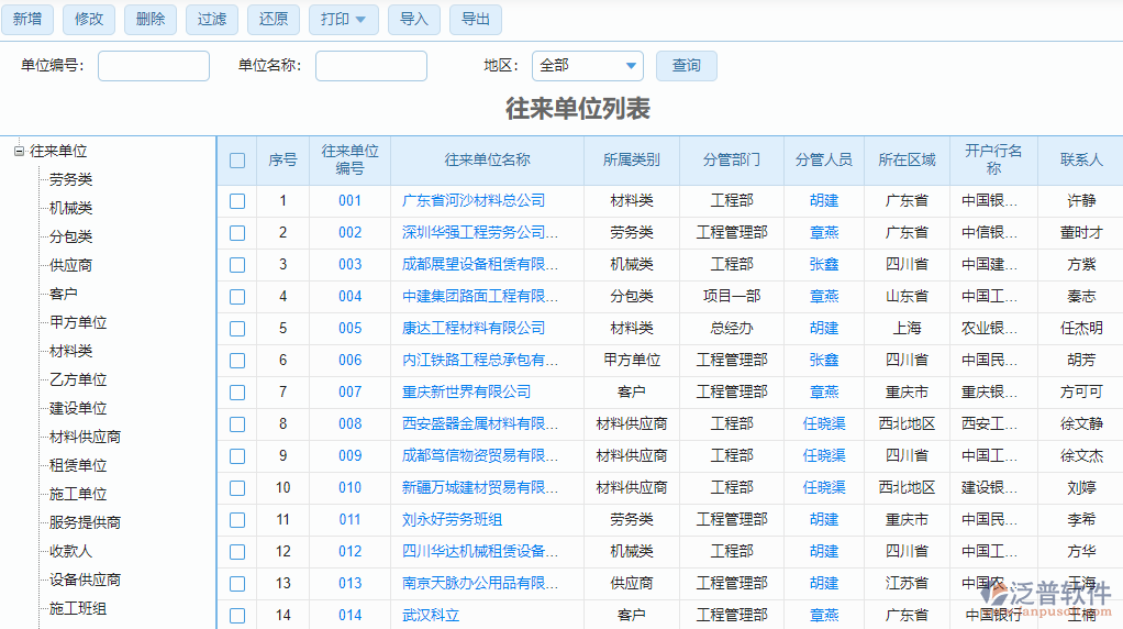 機電工程項目材料管理系統(tǒng)