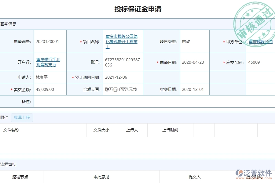 泛普軟件-市政工程項目管理系統(tǒng)在投標(biāo)保證金匯總表中的好處