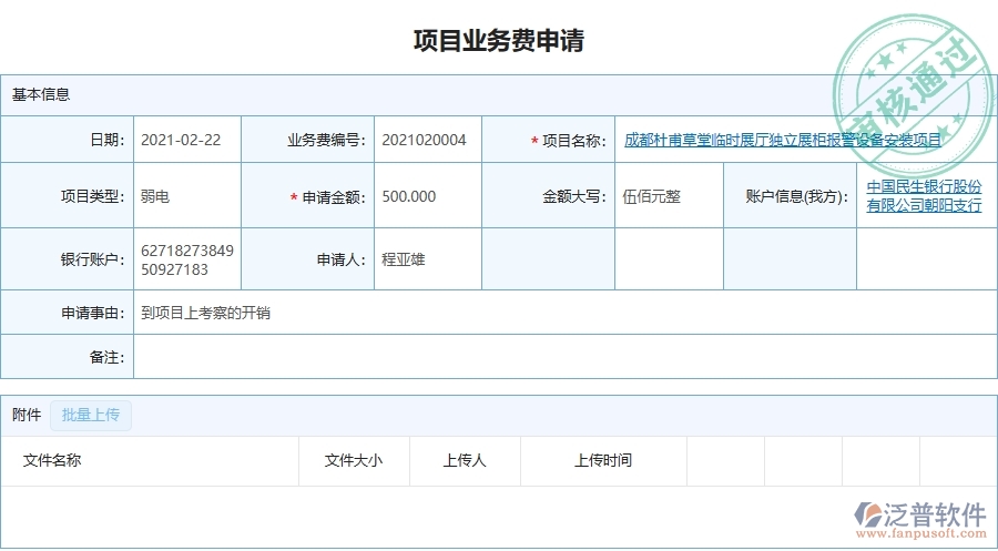 設(shè)備安裝工程項(xiàng)目管理系統(tǒng)在項(xiàng)目業(yè)務(wù)費(fèi)申請(qǐng)列表中的核心功能