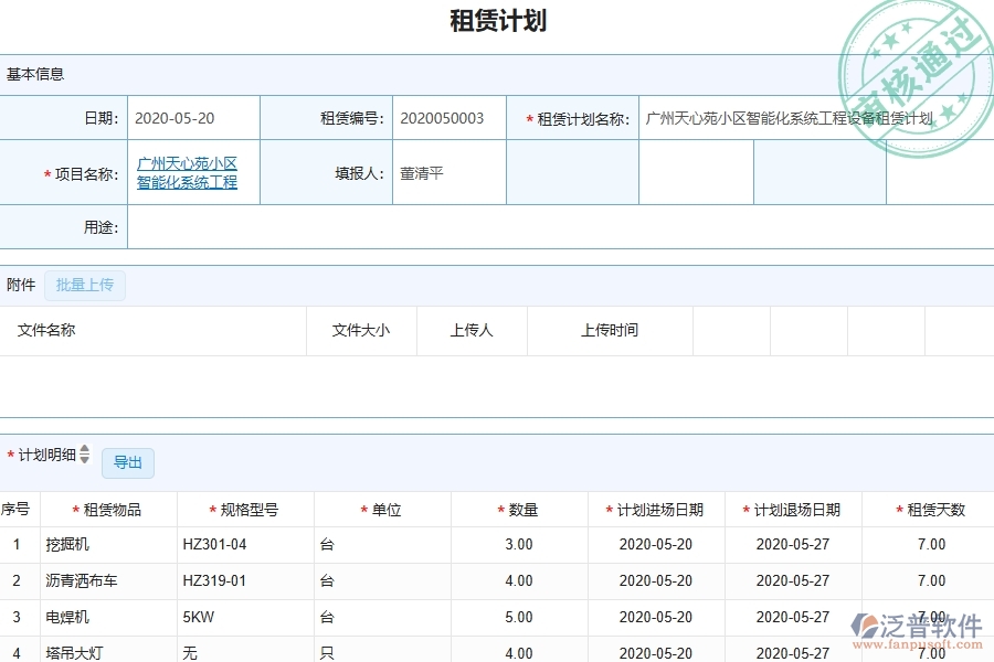 四、泛普軟件-幕墻工程企業(yè)租賃計劃的技術(shù)優(yōu)勢