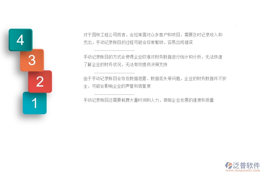 一、園林工程公司沒有使用系統(tǒng)時(shí)在賬戶信息方面遇到的問題有哪些