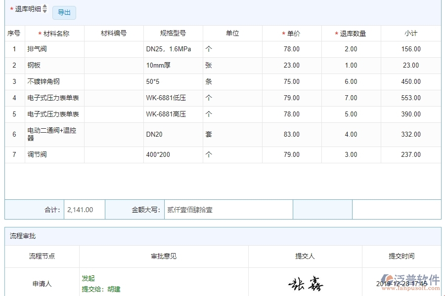 四、使用泛普軟件-幕墻工程材料退庫(kù)列表管理系統(tǒng)的好處