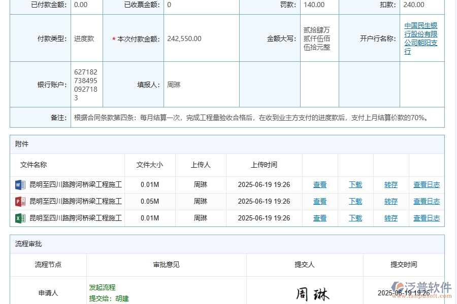 泛普軟件-路橋工程管理系統(tǒng)在工程勞務費支付管理中的應用場景