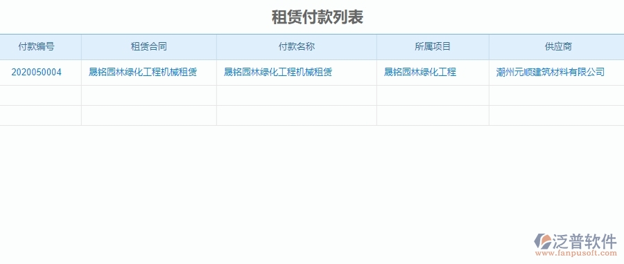 二、泛普軟件-園林工程項(xiàng)目管理系統(tǒng)在租賃付款中的價(jià)值
