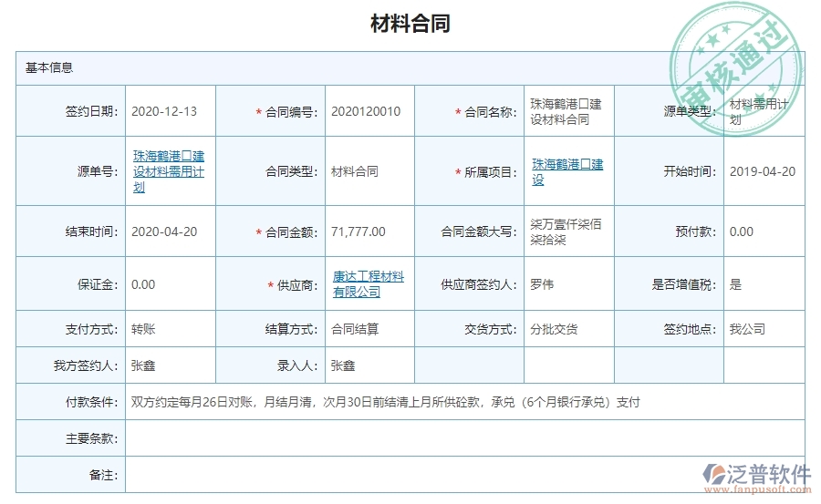 　三、泛普軟件-機(jī)電工程材料合同明細(xì)查詢系統(tǒng)對(duì)企業(yè)的價(jià)值