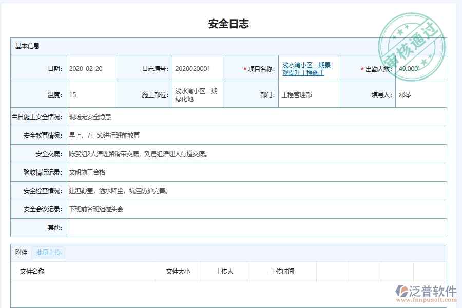泛普軟件-園林工程管理系統(tǒng)中安全管理在行業(yè)中的競爭優(yōu)勢(shì)