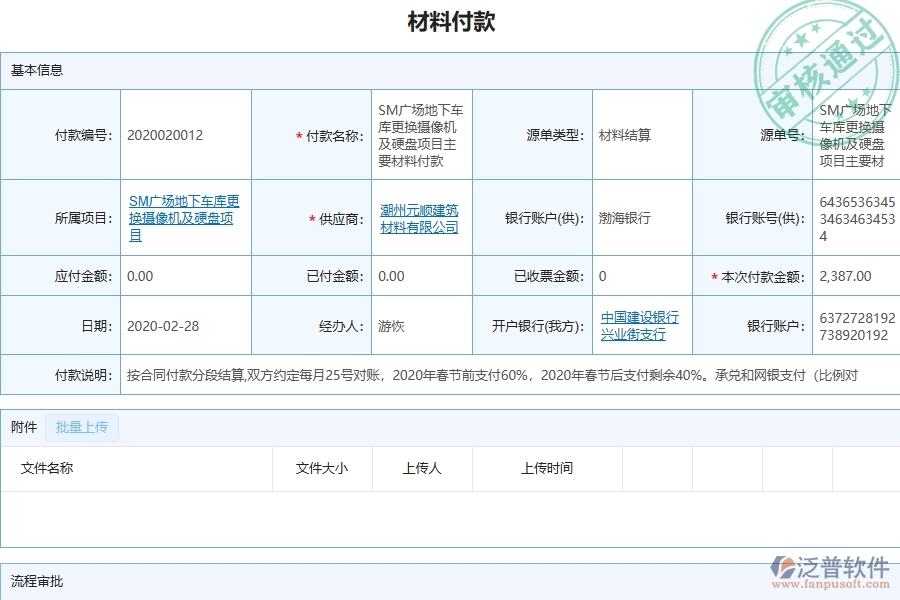 三、泛普軟件-機(jī)電工程企業(yè)在材料付款中需要注意哪些問題