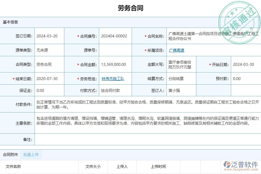 三、公路工程企業(yè)使用了泛普軟件-工程勞務(wù)合同軟件的好處是什么