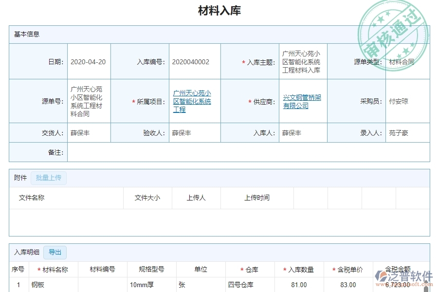 三、使用泛普軟件-機(jī)電工程管理系統(tǒng)材料入庫(kù)明細(xì)查詢管理的優(yōu)勢(shì)