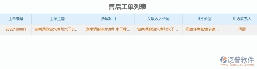 泛普軟件-機(jī)電工程管理系統(tǒng)中售后工單填寫的注意事項(xiàng)