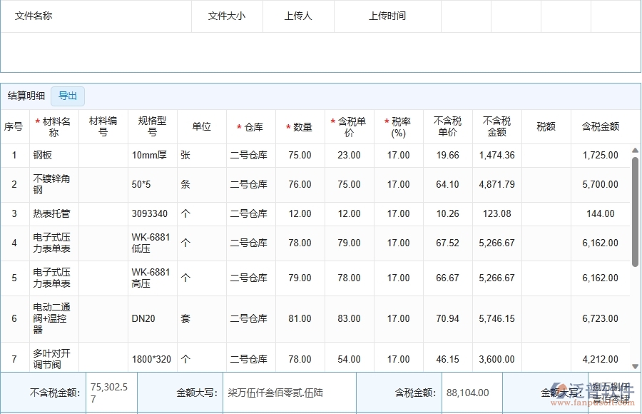 三、泛普軟件-機電工程管理系統(tǒng)在材料結算中的應用場景