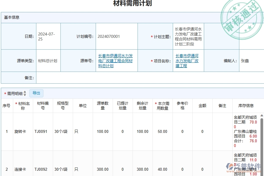 三、泛普軟件-幕墻工程企業(yè)管理系統(tǒng)中材料需用計(jì)劃的的框架設(shè)計(jì)思路