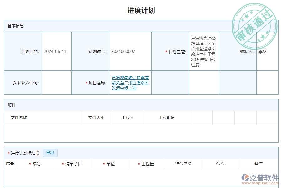 二、泛普軟件-公路工程企業(yè)管理系統(tǒng)施工進(jìn)度計劃的管控點