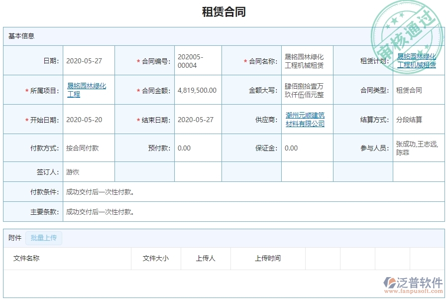 　二、使用泛普軟件-園林工程管理系統(tǒng)租賃合同列表管理的優(yōu)勢(shì)