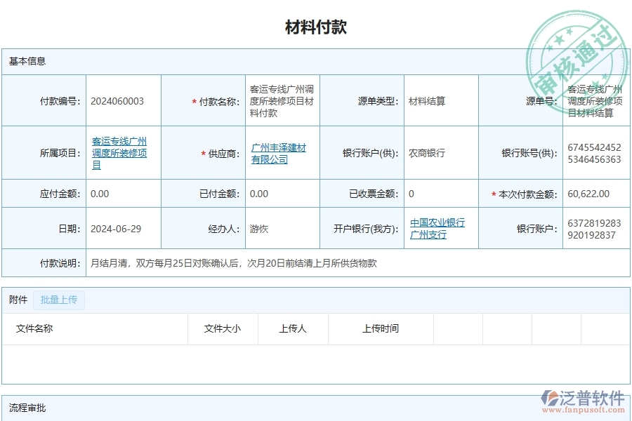 泛普軟件-支付一覽表為幕墻工程企業(yè)提供了哪些方面的應用價值