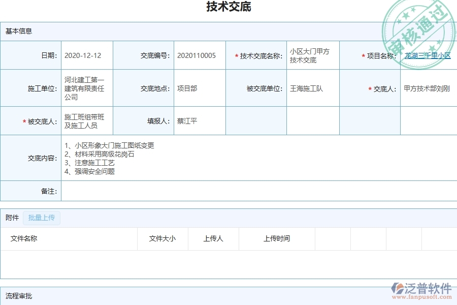 三、泛普軟件-弱電工程管理系統(tǒng)中技術交底的應用場景