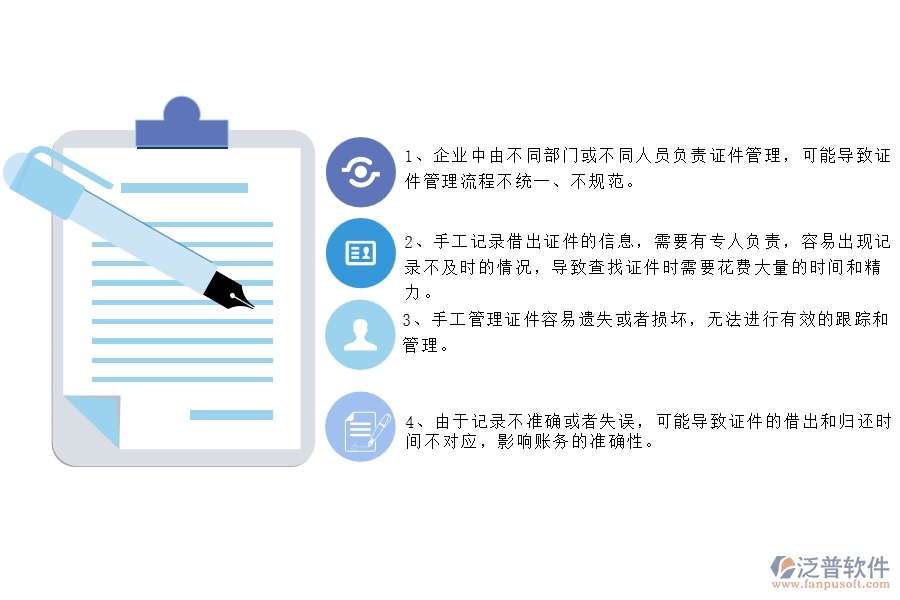 沒(méi)有使用系統(tǒng)之前，園林工程企業(yè)在證件借出列表的時(shí)候會(huì)遇到哪些問(wèn)題