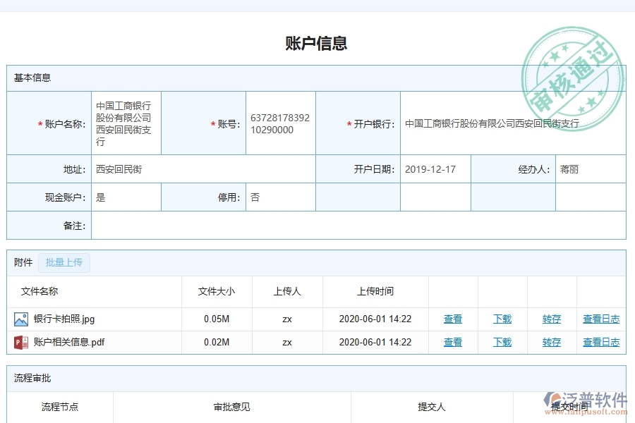 三、泛普軟件-公路工程企業(yè)管理系統(tǒng)中賬戶信息查詢的核心功能