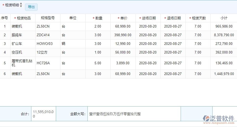 四、泛普軟件-安防工程管理系統(tǒng)中租賃結(jié)算管理的注意事項(xiàng)