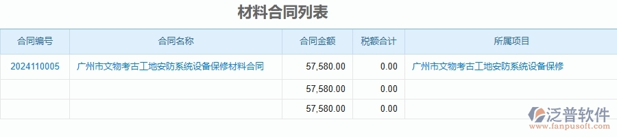 二、泛普軟件-安防工程企業(yè)使用了系統(tǒng)之后給材料合同帶來了哪些好處