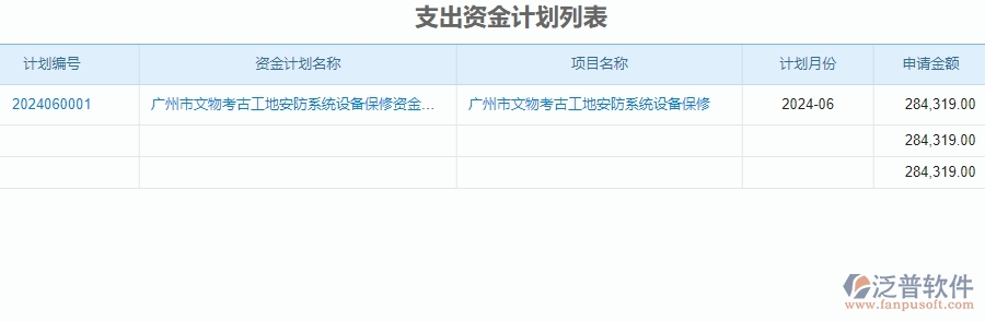 三、泛普軟件-安防工程管理系統(tǒng)中資金計(jì)劃的注意事項(xiàng)