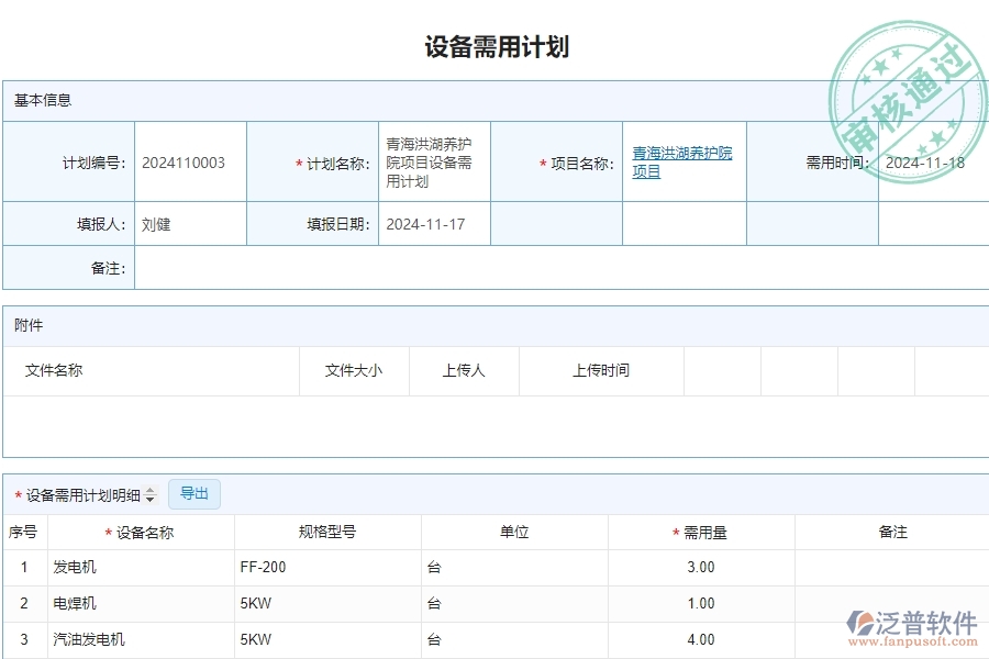 三、泛普軟件-安防工程企業(yè)管理系統(tǒng)中設備需用計劃查詢的優(yōu)點與缺點