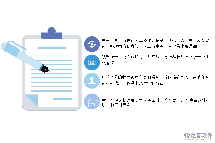 一、沒(méi)有使用系統(tǒng)之前，安防工程企業(yè)在材料入庫(kù)的時(shí)會(huì)遇到哪些問(wèn)題