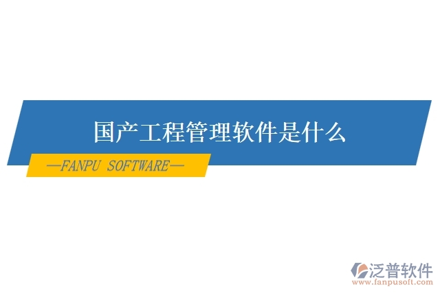 國產工程管理軟件是什么
