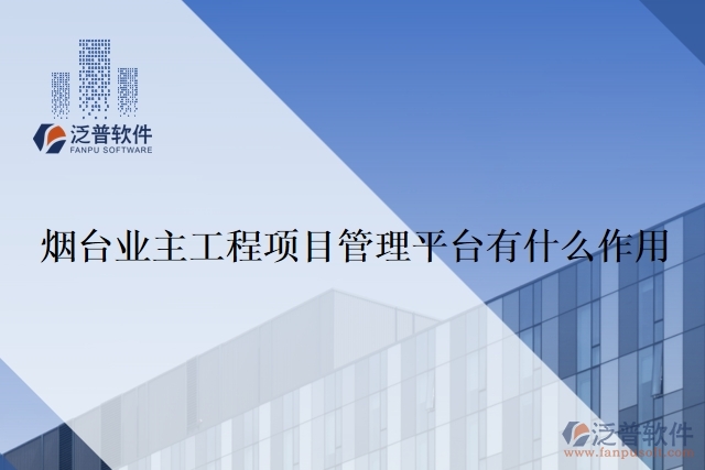 煙臺業(yè)主工程項(xiàng)目管理平臺有什么作用