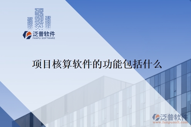 項(xiàng)目核算軟件的功能包括什么
