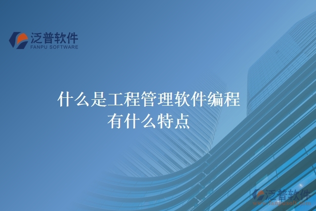 什么是工程管理軟件編程？有什么特點