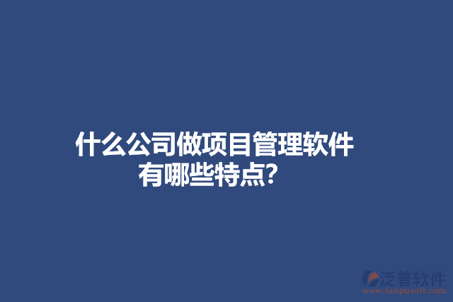 什么公司做項(xiàng)目管理軟件？有哪些特點(diǎn)？