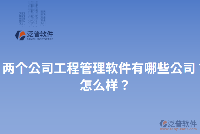兩個公司工程管理軟件有哪些公司？怎么樣？