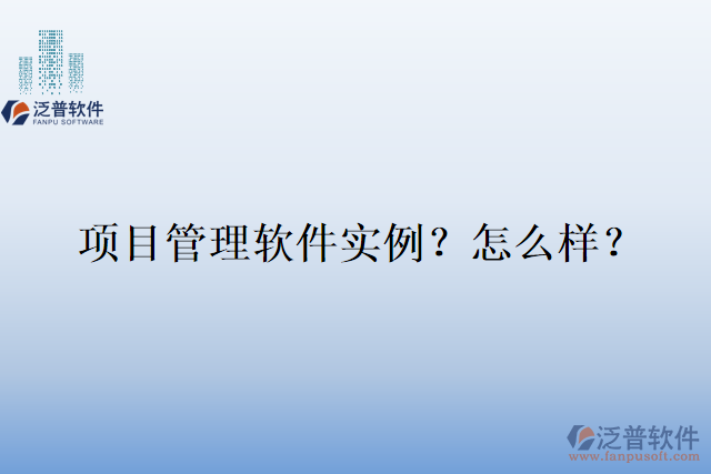 項(xiàng)目管理軟件實(shí)例？怎么樣？