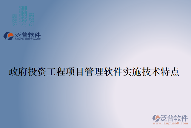 政府投資工程項目管理軟件實施技術特點