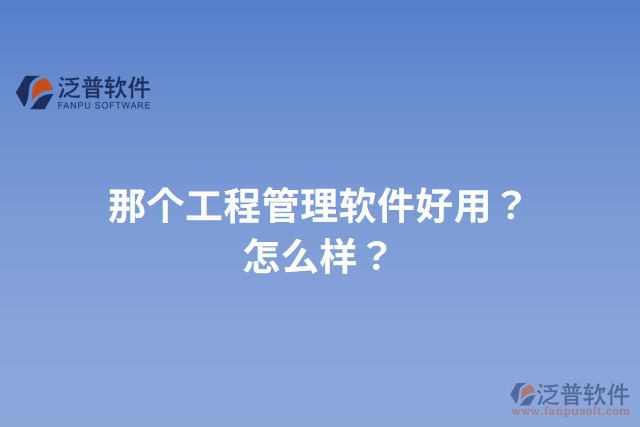 那個工程管理軟件好用？怎么樣？