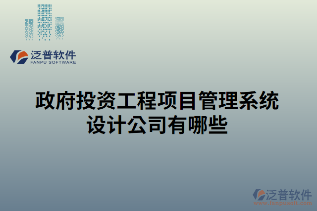 政府投資工程項目管理系統(tǒng)設計公司有哪些