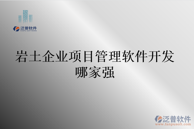 巖土企業(yè)項目管理軟件開發(fā)哪家強(qiáng)