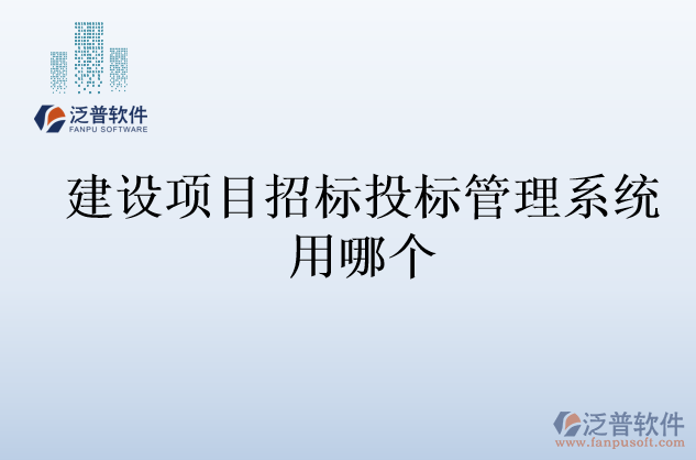 建設(shè)項(xiàng)目招標(biāo)投標(biāo)管理系統(tǒng)用哪個