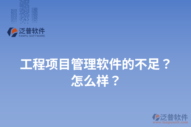 工程項目管理軟件的不足？怎么樣？