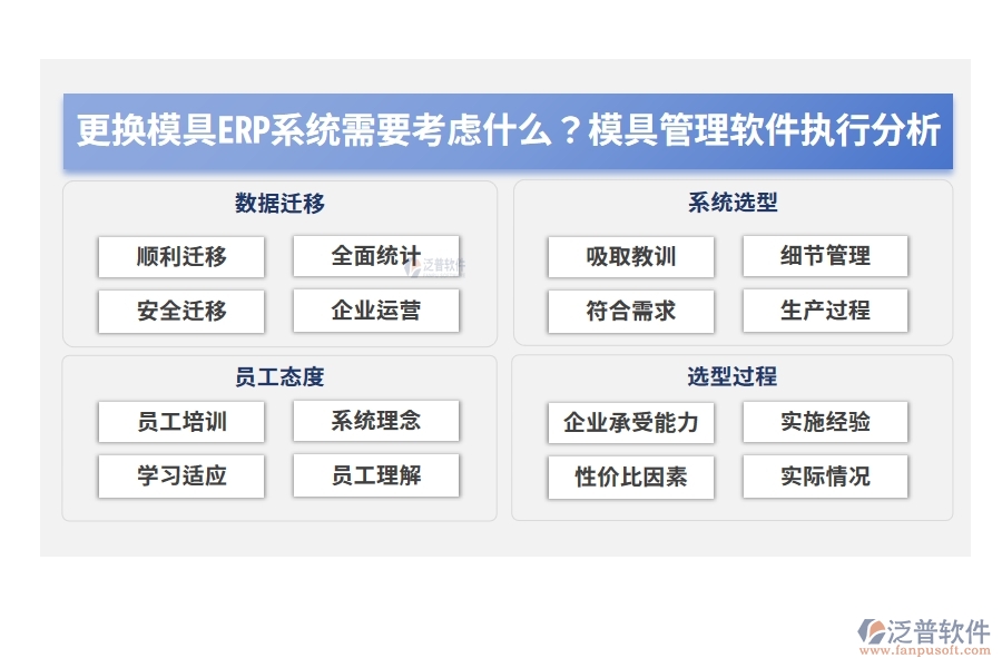 更換模具ERP系統(tǒng)需要考慮什么？模具管理軟件執(zhí)行分析