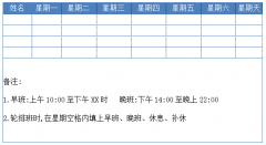 美容師排班表